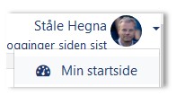 Skjermbilde av Meny - Min startside