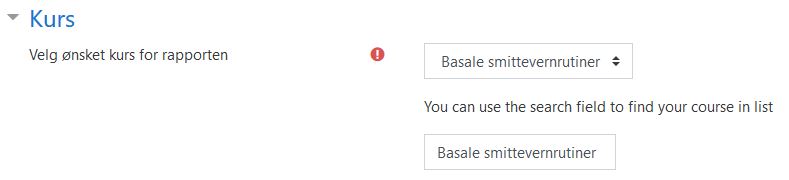 Kursrapport - kurs