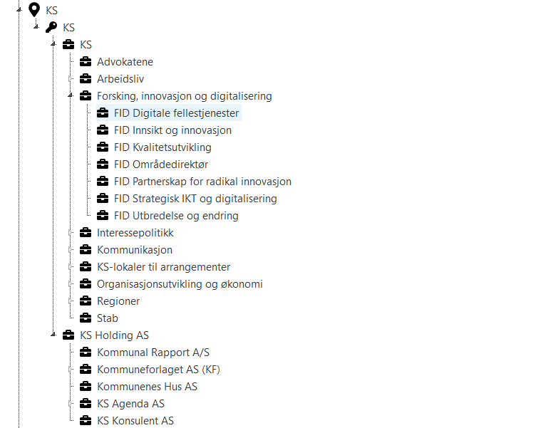 KS organisasjonstre mai 2020 i KS Læring