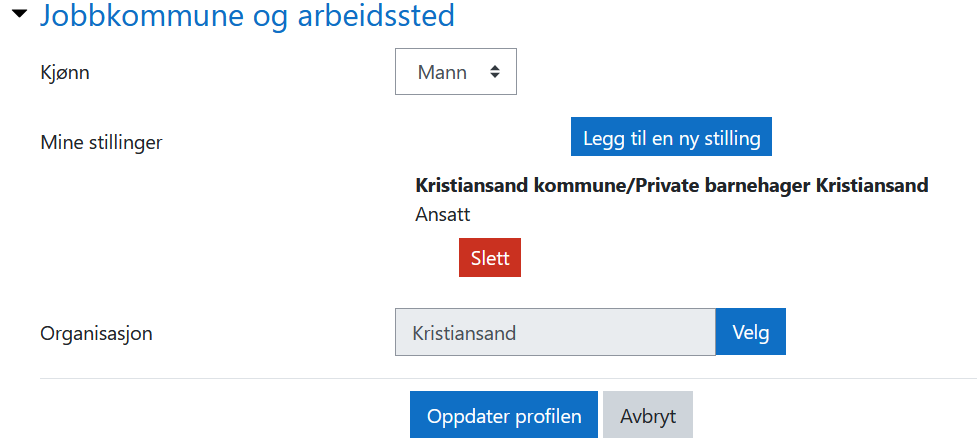 Beskrivelse av profil