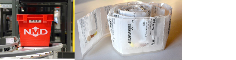 NMD medisinkasse og Multidoserull, Foto, NMD