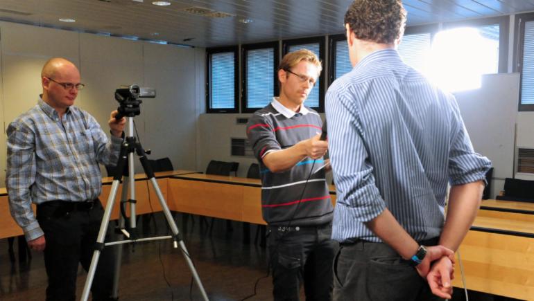 Intervjutrening er en viktig del av kurset. Foto: Katarina Lunde, Bergen kommune