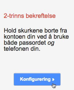 2 trinns pålogging google